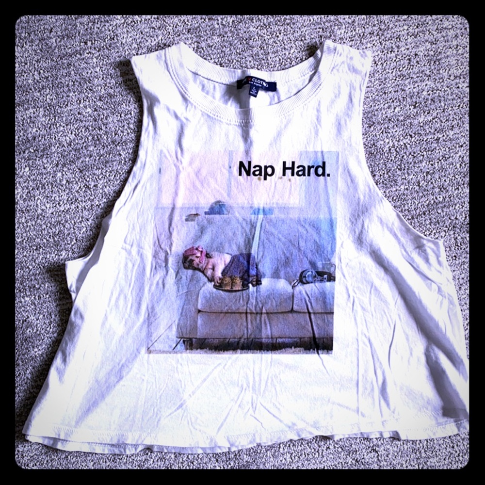 Muscle tee - “nap hard”